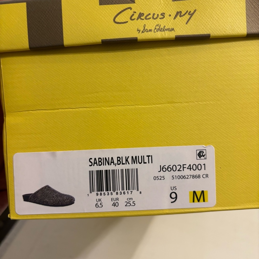 Circus by Sam Edelman Elegant Black Charcoal Gray Multi Slip-On Shoes - Picture 5 of 11